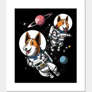 Corgi Dog Space Astronaut Posters and Art